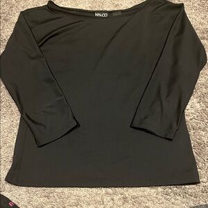 New York & Company Classic Black Long Sleeve Top